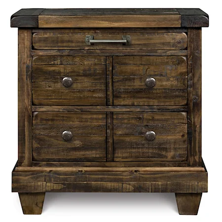 3-Drawer Solid Pine Night Stand